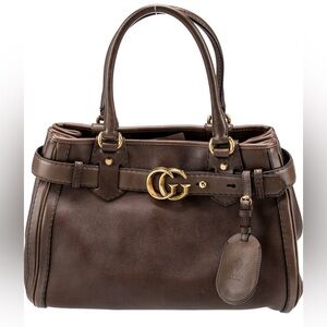 Gucci Dark Brown Leather Satchel